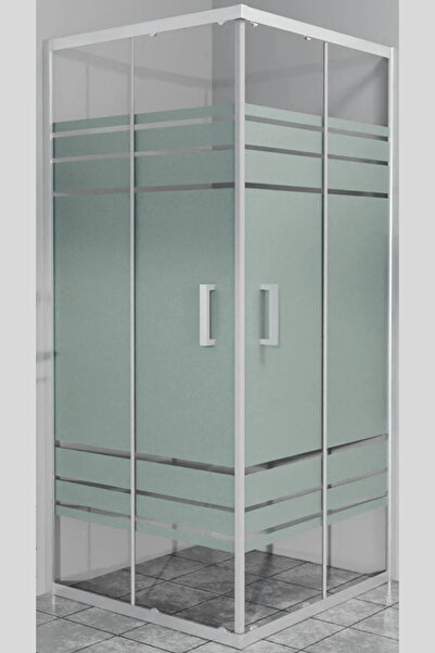 albert dusch Duşakabin 5 mm Yükseklik 190cm Kare Parlak Kumlama Çizgili