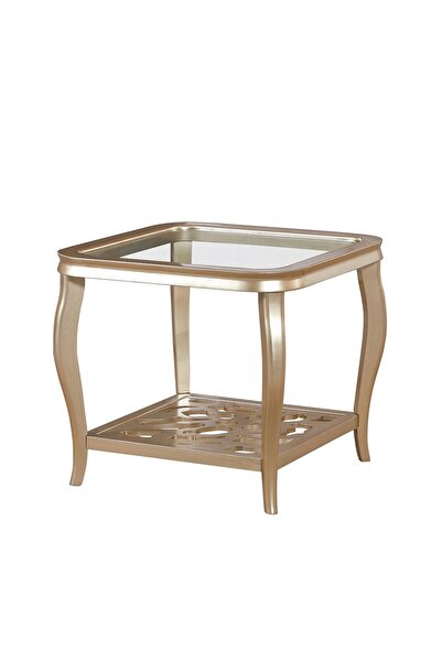 Danube Home Granado End Table – Brown & Glass Elegant Side Table with 2-Year ...