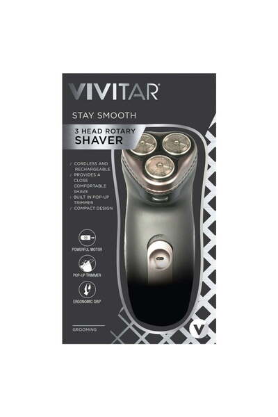 VİVİTAR 3 HEAD RECHARGEABLE ROTARY SHAVER