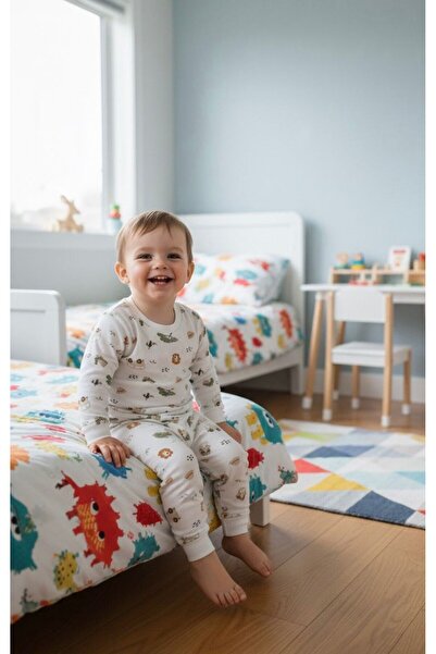 BOBBY JR KİDSWEAR HEART PRINTED PAJAMAS SET