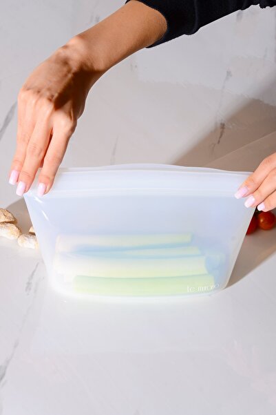 Le murano Lush Air Tight Ziplock Silicone Storage Bag 1500 ml | Transparent