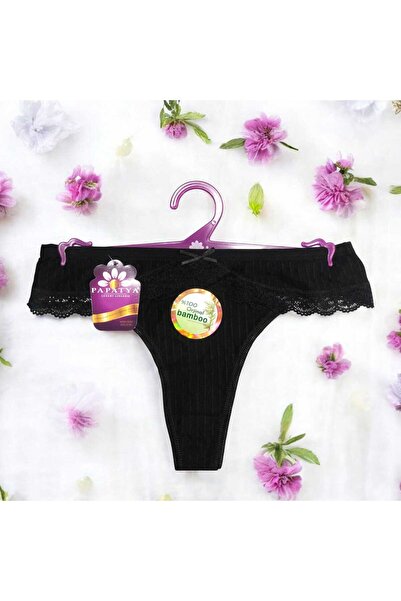 Papatya %100 Bambu Dantelli Tanga Külot