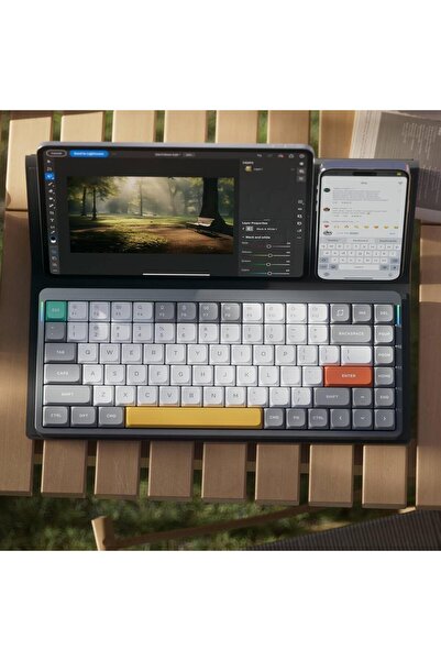 NuPhy Air75 V2 75% Wireless Mechanical Keyboard - Gateron Cowberry Switch, RGB, Bluetooth/2.4G/USB-C