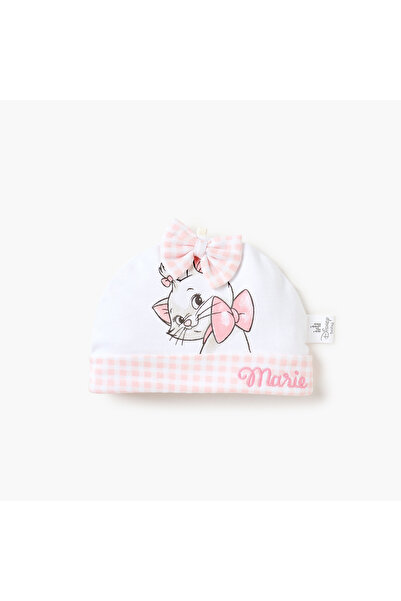 Disney Marie Cat Print Cap with Bow Detail