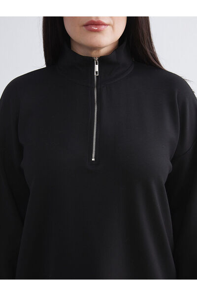 LC Waikiki Γυναικείο φούτερ με ψηλό γιακά μεγάλου μεγέθους