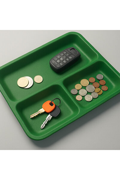 SLM Modern Key and Wallet Holder Tray Dark Green
