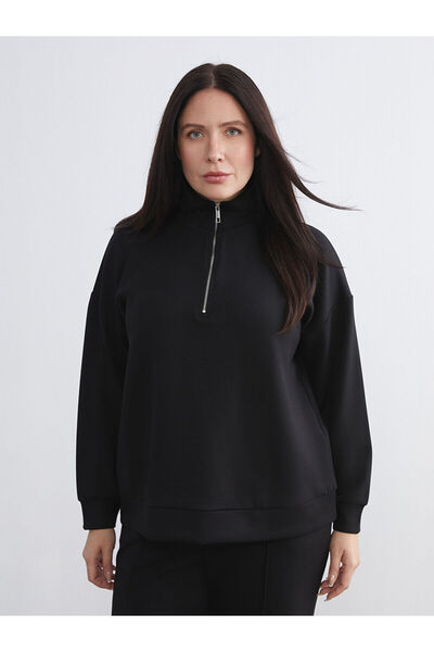 LC Waikiki Γυναικείο φούτερ με ψηλό γιακά μεγάλου μεγέθους