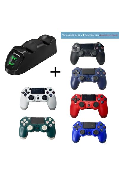HAPPY JOKER Stație de încărcare dublă cu afișaj LED și 1 controler PS4 (culoa...