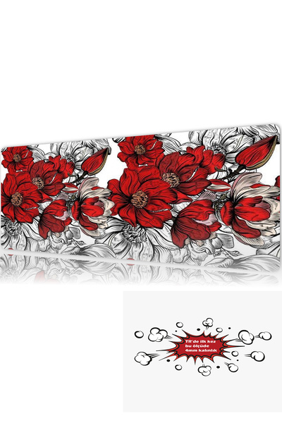 urzuva Scarlet Grace 90x40 4MM Kalınlık Premium Gaming oyuncu mousepad, Anti ...