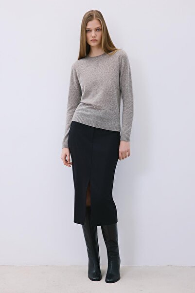 rue Cashmere Basic Mink Knitwear Blouse