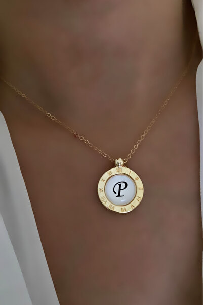 Liveyn Design Thin Chain Letter Necklace Letter P