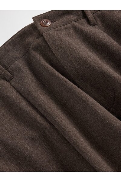 GAP Erkek Kahverengi 365 Yün Karışımlı Relaxed Pantolon