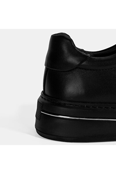 Desa Men's Black Lace-Up Leather Casual Shoes