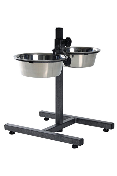 Trixie Adjustable Stand with 2 Stainless Steel Bowls, 2x1.8 L/20 cm, 24921