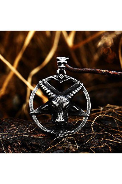 Viking Pentagram Tasarım S+ Kalite 316L Paslanmaz Kararmaz Çelik Kolye