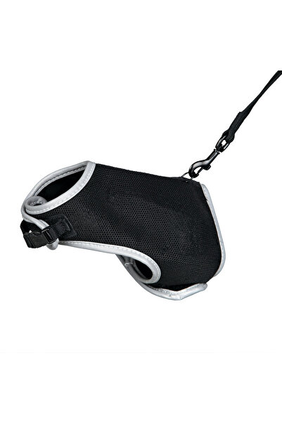 Trixie Soft Harness and Leash for Cats, XXL 36-54 cm / 10 mm, 1.20 m, Black