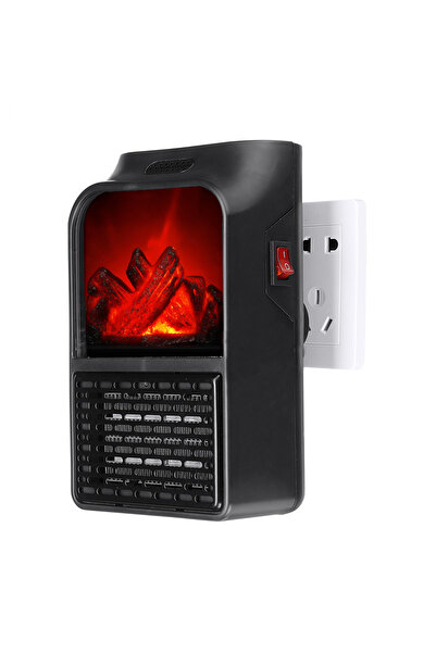 KlaussTech Wall Fan Heater, Power 500 W, Adjustable ,Imitates Fireplace Flames