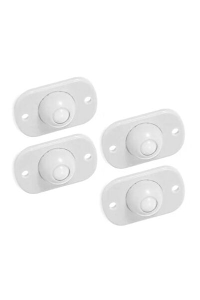 OEM Set of 4 self-adhesive furniture wheels, plastic, 2.8x1.5x4.5 cm, white