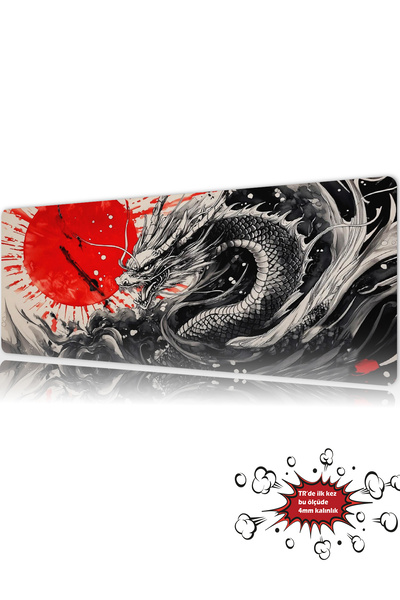 urzuva Blood and Ink 90x40 4MM Kalınlık (TR'de ilk) Premium Gaming oyuncu mou...