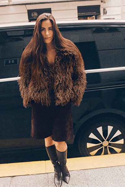 Pull & Bear Kıvırcık suni kürk ceket