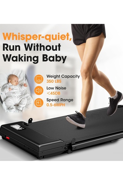 WAKYME جهاز المشي 3.0 حصان، أجهزة المشي تحت المكتب، 2 في 1 قابلة للطي للمنزل، مع جهاز تحكم عن بعد