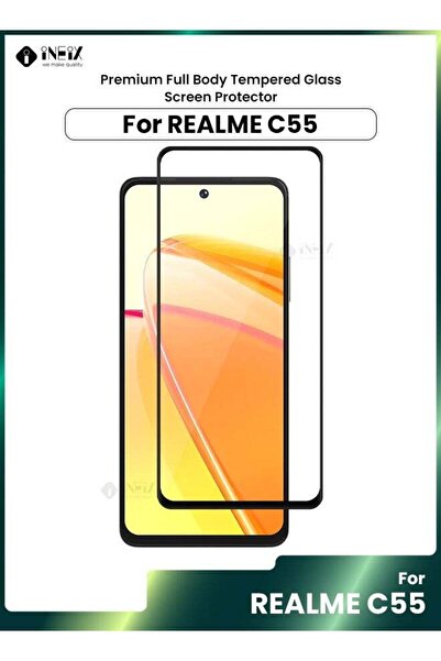 ineix واقي شاشة كامل من الحافة إلى الحافة لهاتف Realme C55