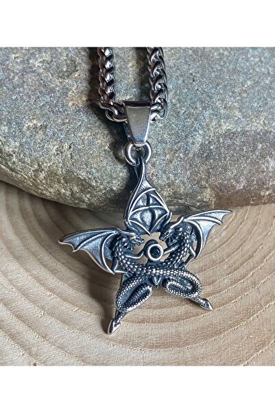 Viking قلادة من الفولاذ المقاوم للصدأ 316L بتصميم نجمة خماسية عالية الجودة