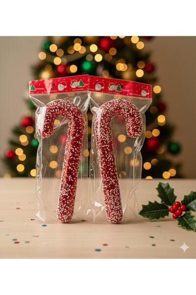 Adana Pasta Malzemeleri عصا حلوى رأس السنة الجديدة ERT-YIL-25202 حمراء اللون ...
