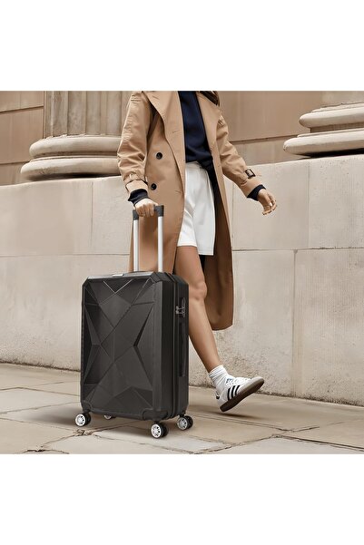 Levelo ROMEO ABS 3-Piece Travel Luggage Set - Black