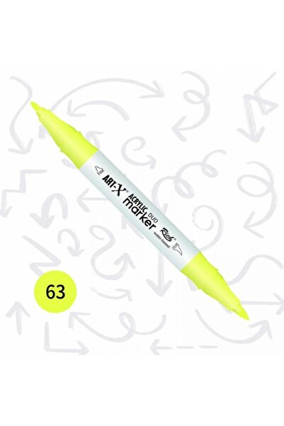 Rich قلم تحديد أكريليك من آرت إكس - قلم مزدوج الجوانب (رقم: 63)