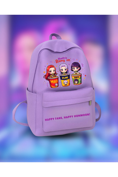 Touz Moda Kpop Demon Hunters Detail Printed School, Tutoring, Course Backpack