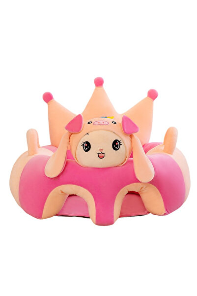 Krista Royal Crown Puppy, cățeluș roz cu spătar și suport pentru picioare