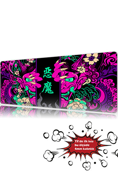 urzuva Hands of the Oni Pink 90x40 4MM Kalınlık Premium Gaming oyuncu mousepa...