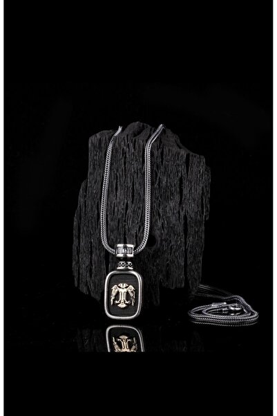 MİLLA 925 Ayar Gümüş Çift Başlı Kartal Kolye Ucu