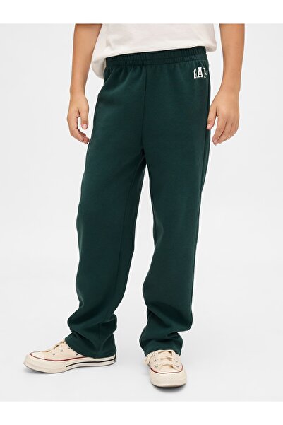 GAP Erkek Çocuk Koyu Yeşil Slim Logo Pantolon