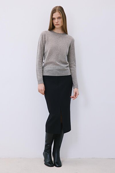rue Cashmere Basic Mink Knitwear Blouse