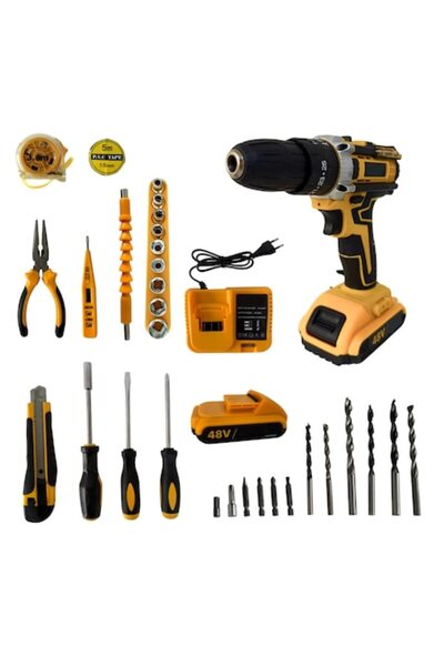 HAPPY JOKER Mașină de găurit și șurubelniță cu percuție fără fir, 48V 500W, 2...