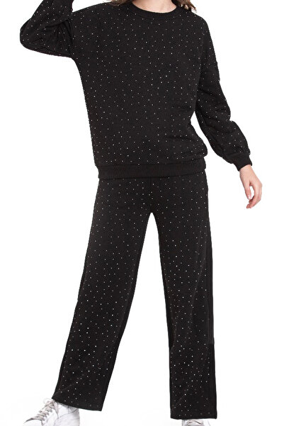 MODANINO Girl's Stone Decorated Top and Bottom Set - 3 Yarns 4-12 Years Old 12392