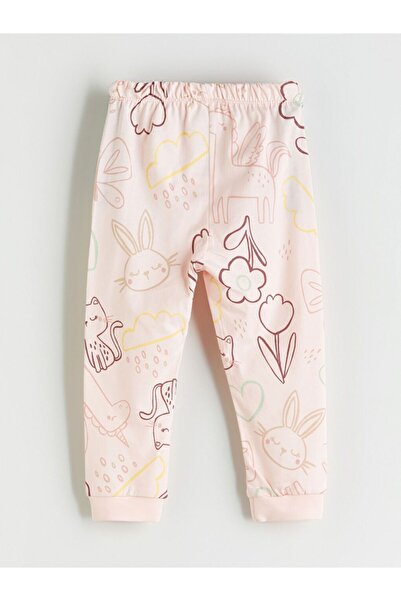 LC Waikiki Lcw Baby Buy Elasticated Printed Baby Girl Jogger Pajama Bottoms