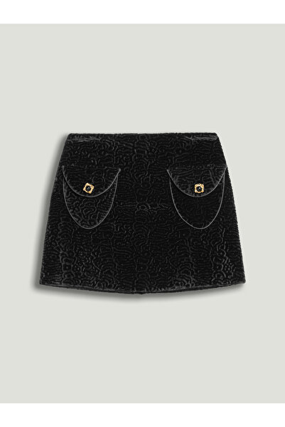 Nocturne Suede Mini Skirt with Accessories