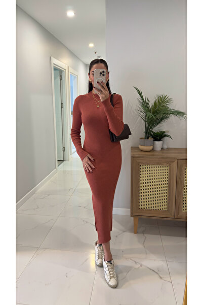 BİRCANÇİL فستان تيسيلا كيريت قماش مجدّل ياندان شق