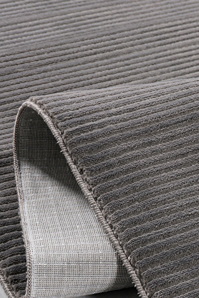 Konfor Halı Level Le002 Antrasit Hav Toz Vermez Salon Mutfak Koridor Oturma O...