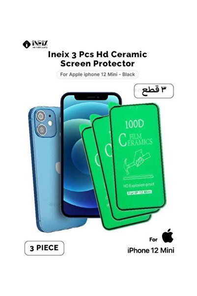 ineix 3-Pack HD Flexible Ceramic Screen Protector For iPhone 12 Mini