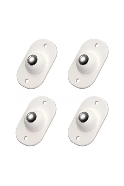 OEM Set de 4 roți adezive, plastic și metal, albe, 2,8x1,5x4,5 cm