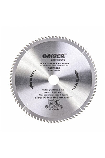 Raider Lamă de ferăstrău circular 254x30x2,5 mm, 80 dinți -