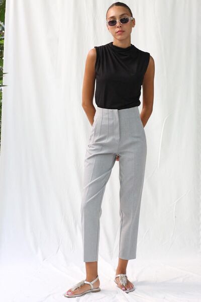 Sima Butik Women's High Waist Cigarette Pants