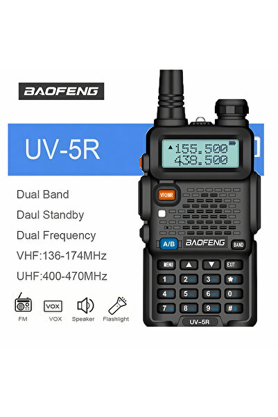 BAOFENG أجهزة اتصال لاسلكية UV-5R، أجهزة راديو ثنائية الاتجاه، نطاق مزدوج، جهاز إرسال واستقبال محمول، قابلة لإعادة الشحن