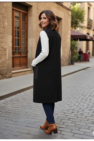 güncüoğlu Battal Size Knee-Length Model Pocketed Combed Cotton Vest
