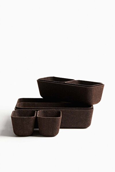 H&M 7-piece felted storage basket set