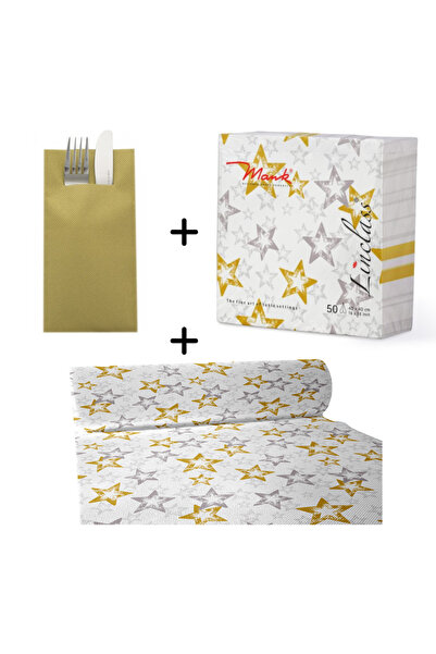 Mank Set accesorii decorative festive de Crăciun/Revelion, șervețele festive,...